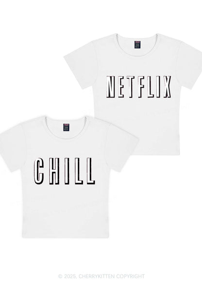 Netflix Chill Y2K Valentine's Day Baby Tee Cherrykitten