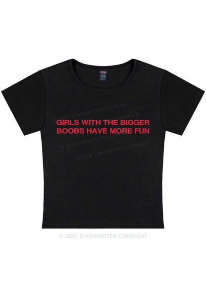 Girls Have More Fun Y2K Baby Tee Cherrykitten