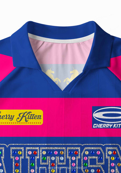 Pink Autism Y2K Sport Long Sleeve Jersey Shirts Cherrykitten