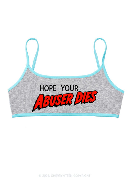 Hope Your Abuser Dies Y2K Super Crop Cami Cherrykitten