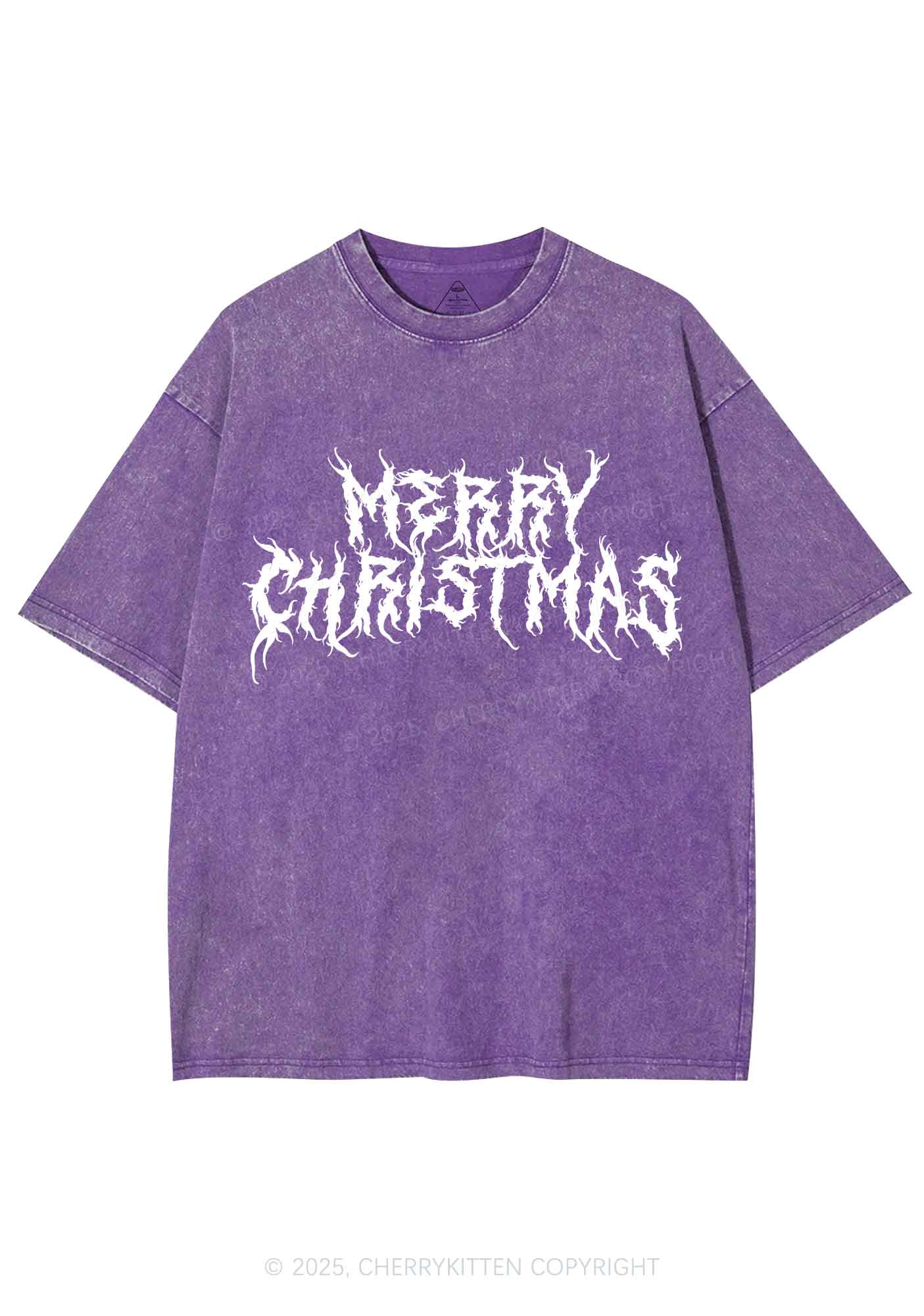Merry Christmas Y2K Shirts Washed Tee Cherrykitten