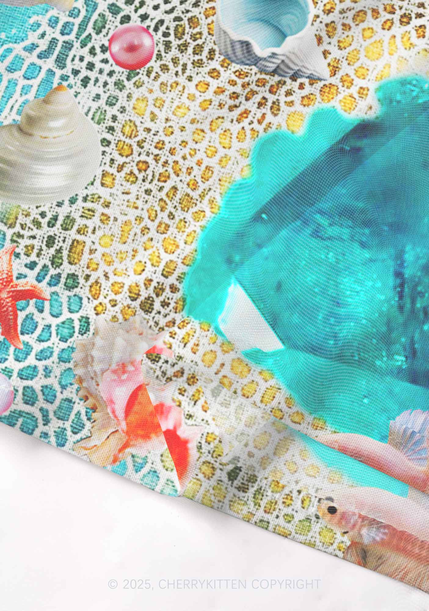 Seashell Fantasy Y2K Mesh Cami Tank Cherrykitten