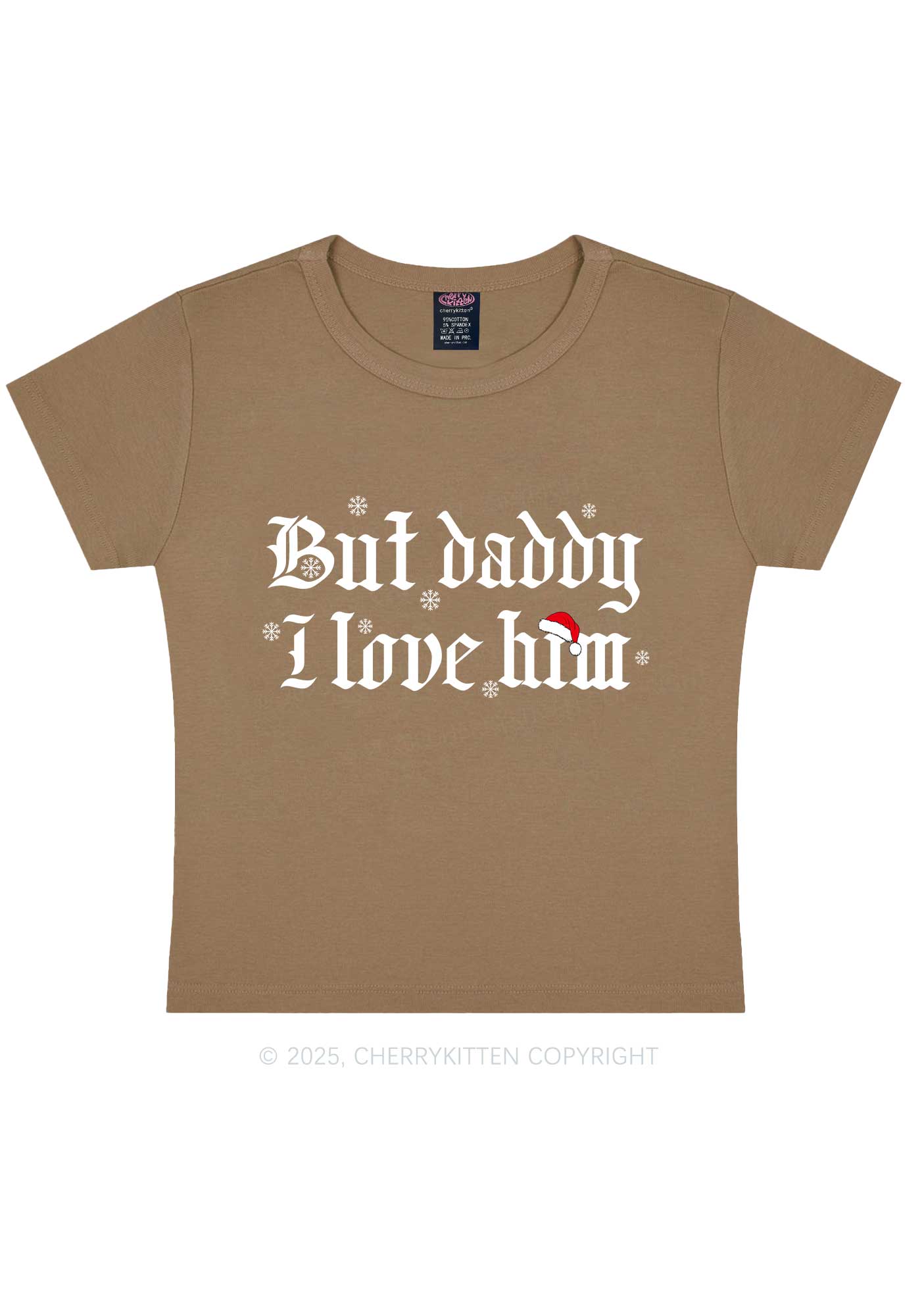 Christmas Daddy I Love Him Y2K Baby Tee Cherrykitten