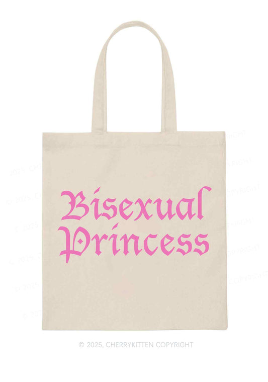 Bisexual Princess Pride Y2K Canvas Tote Bag Cherrykitten