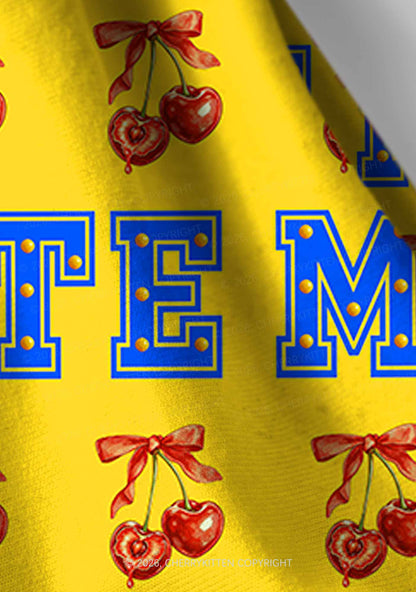 Yellow Bite Me Y2K Print Headband Cherrykitten