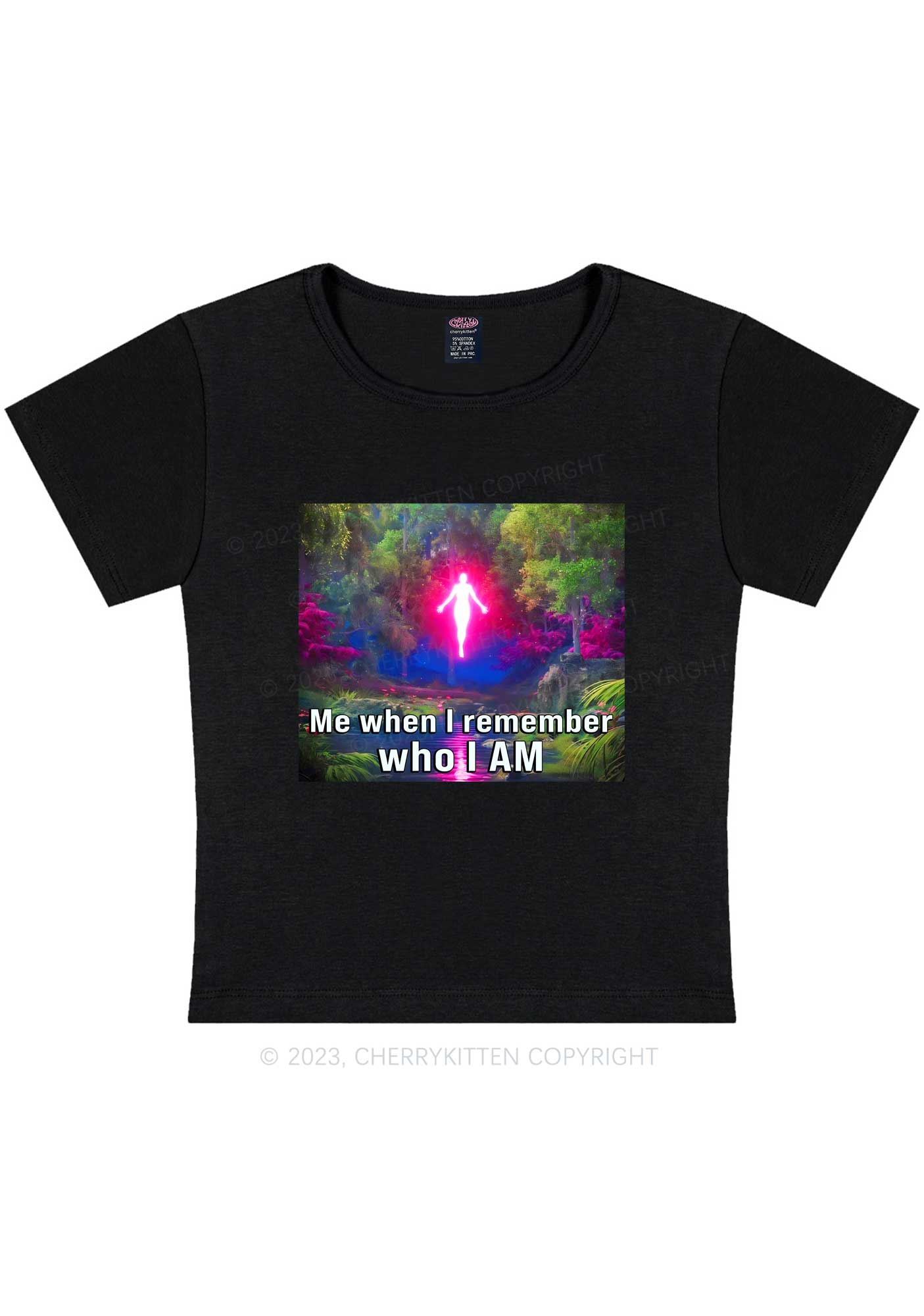 Who I Am Y2K Baby Tee Cherrykitten