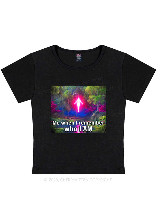 Who I Am Y2K Baby Tee Cherrykitten