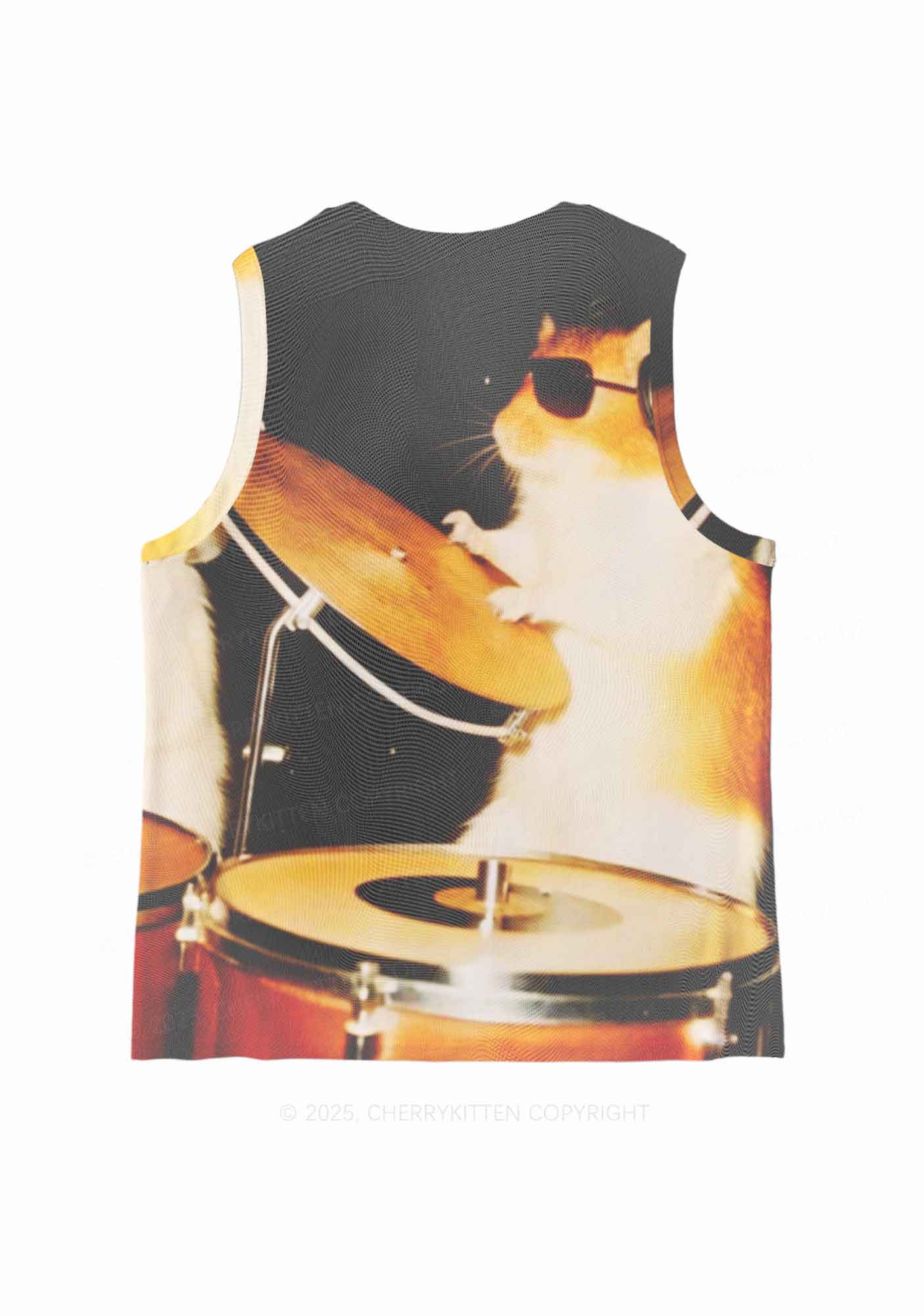 Rats Drummer Y2K Mesh Muscle Tank Cherrykitten