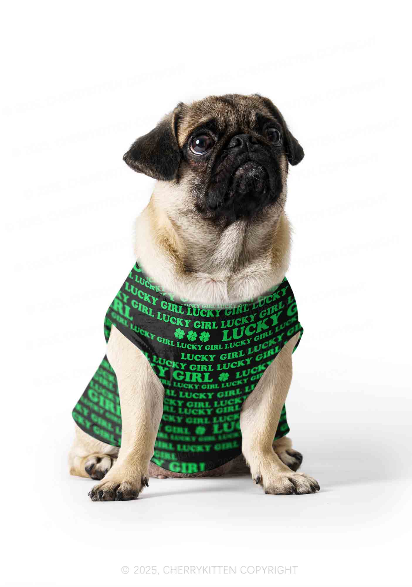 Lucky Girl Y2K Pet Tank Top Cherrykitten