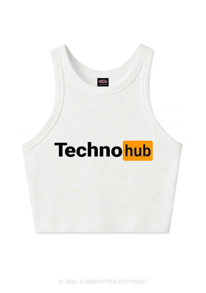 Techno Hub Y2K Crop Tank Top Cherrykitten
