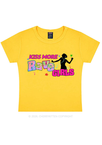 Kiss More Rave Girls Y2K Baby Tee Cherrykitten