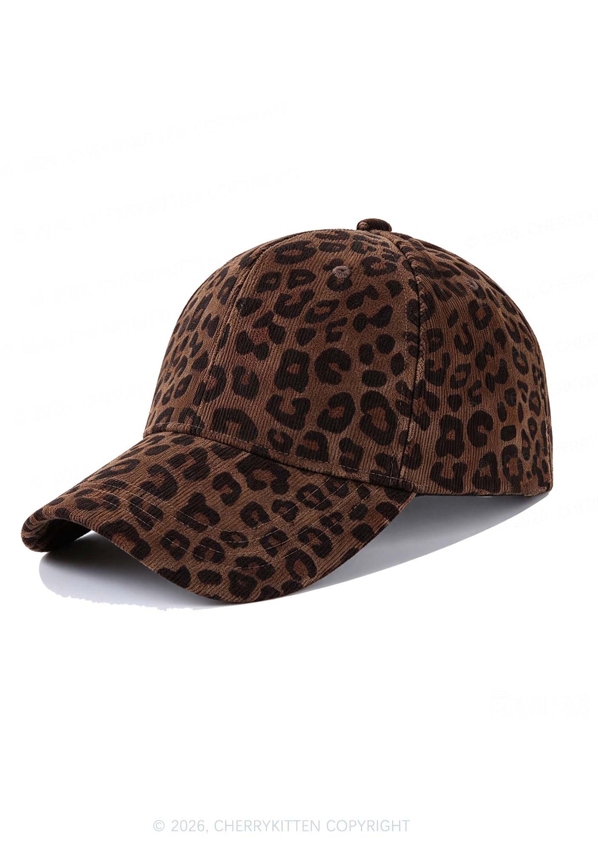Corduroy Leopard Y2K Baseball Cap Cherrykitten