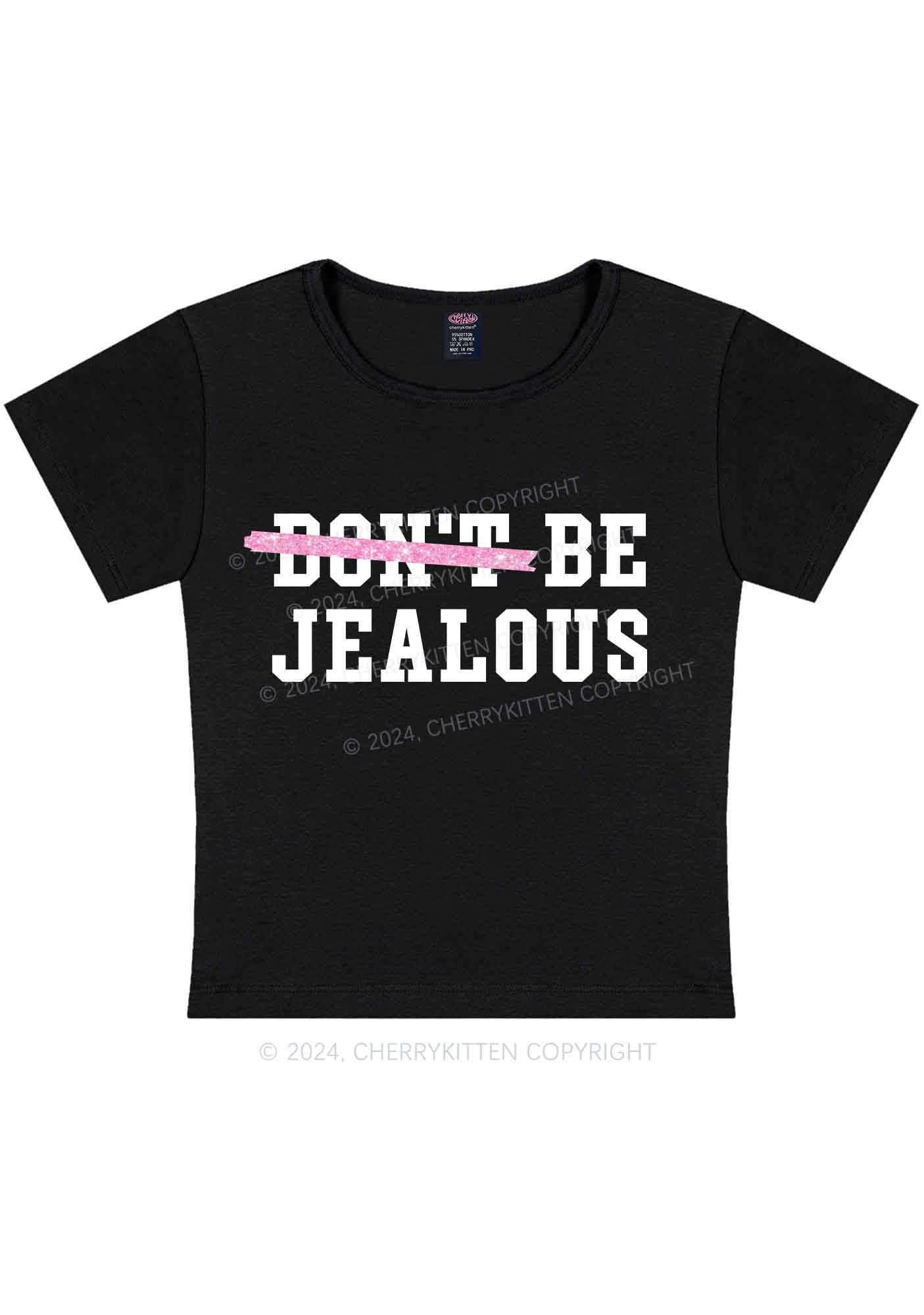Curvy Be Jealous Y2K Baby Tee Cherrykitten