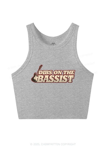 Dibs On The Bassist Y2K Crop Tank Top Cherrykitten