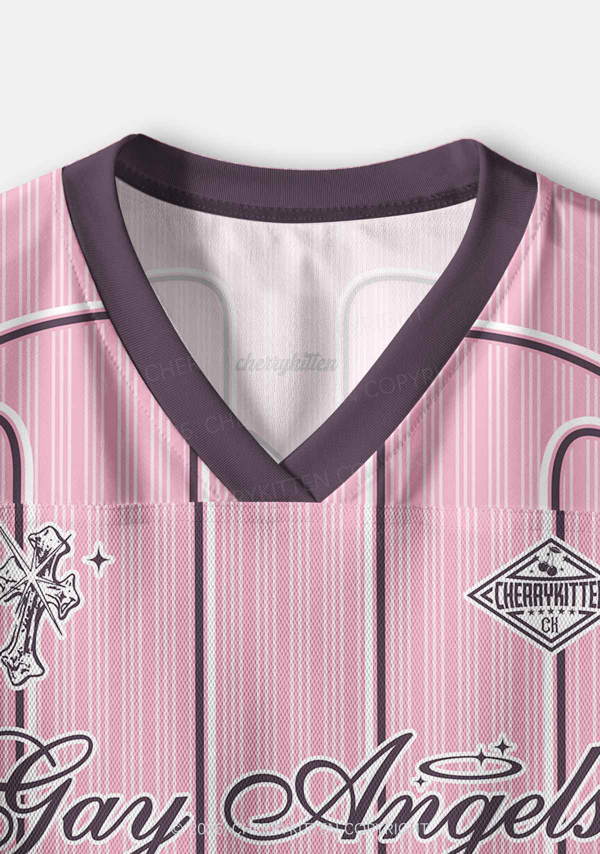 Gay Angels Pride Y2K Crop Sport Jersey Shirts Cherrykitten