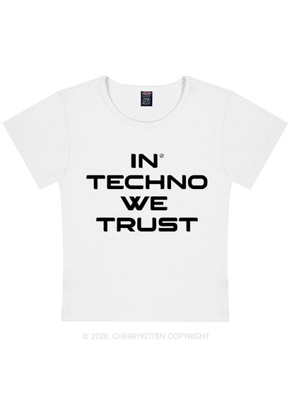 In Techno We Trust Y2K Baby Tee Cherrykitten