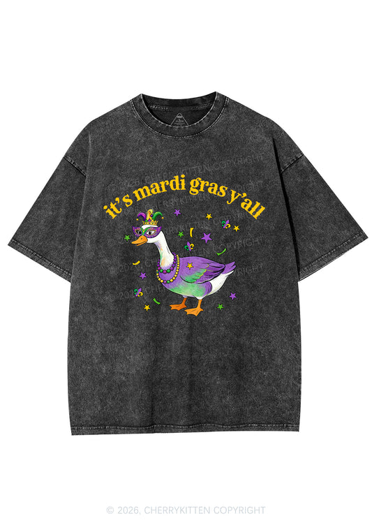 Its Mardi Gras Yall Y2K Shirts Washed Tee Cherrykitten