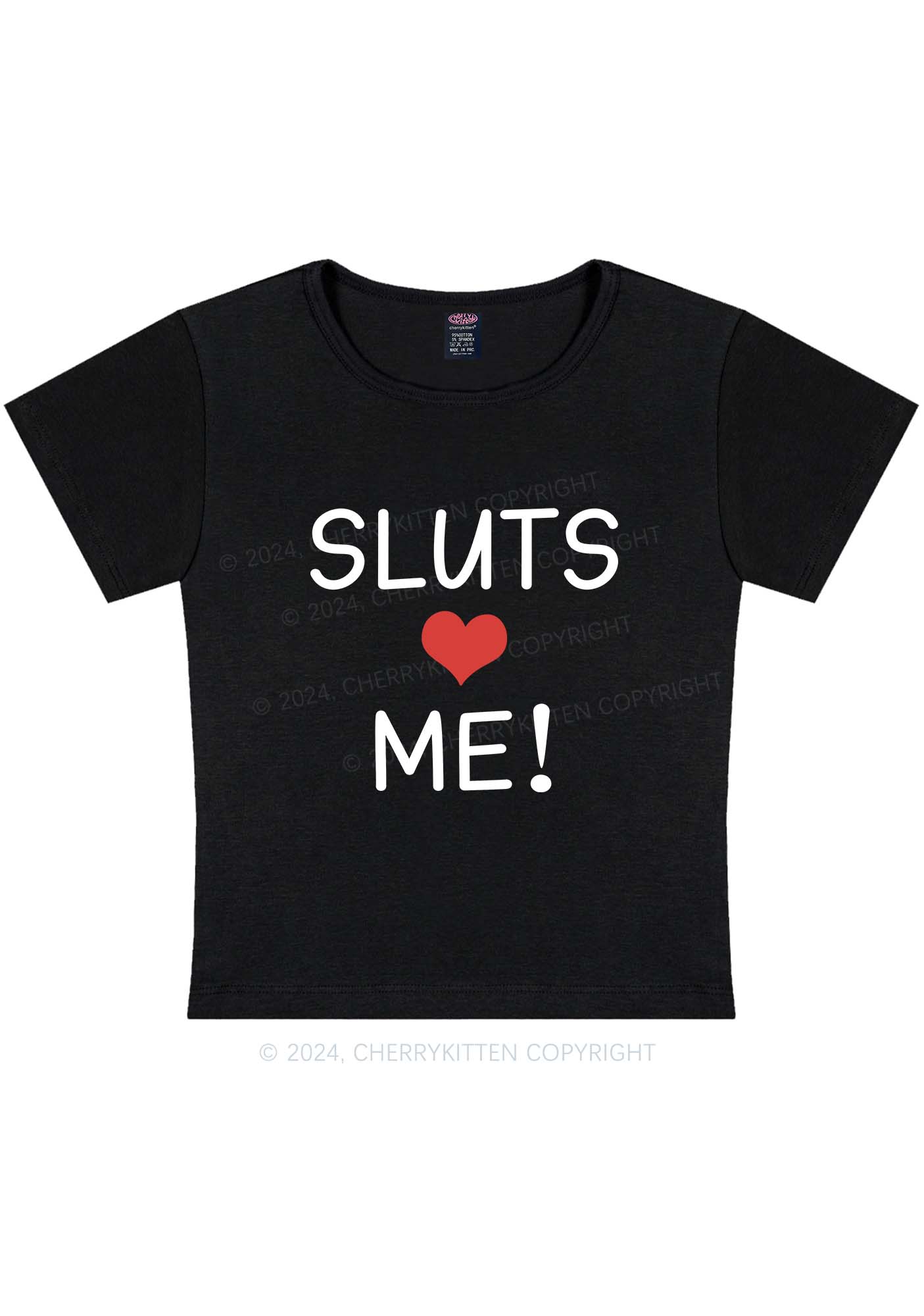 Curvy Slxts Love Me Y2K Baby Tee Cherrykitten
