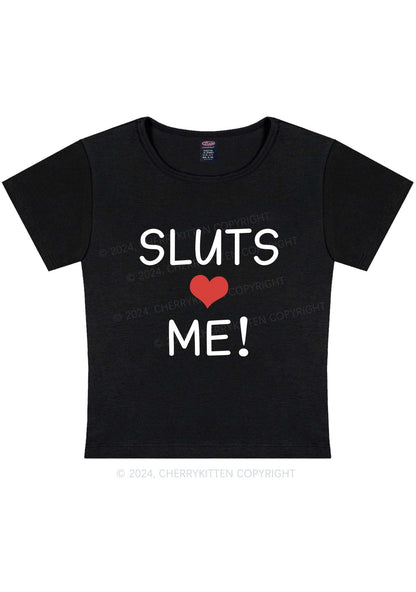 Curvy Slxts Love Me Y2K Baby Tee Cherrykitten