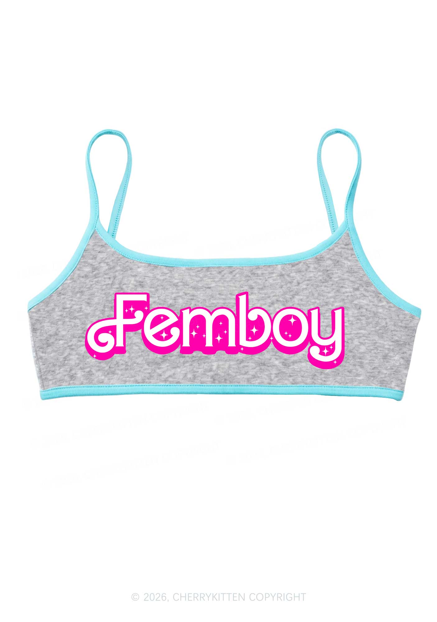 Femboy Pride Y2K Super Crop Cami Cherrykitten