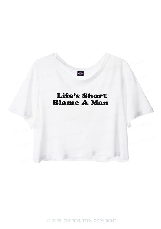 Blame A Man Y2K Sheer Crop Tee Cherrykitten