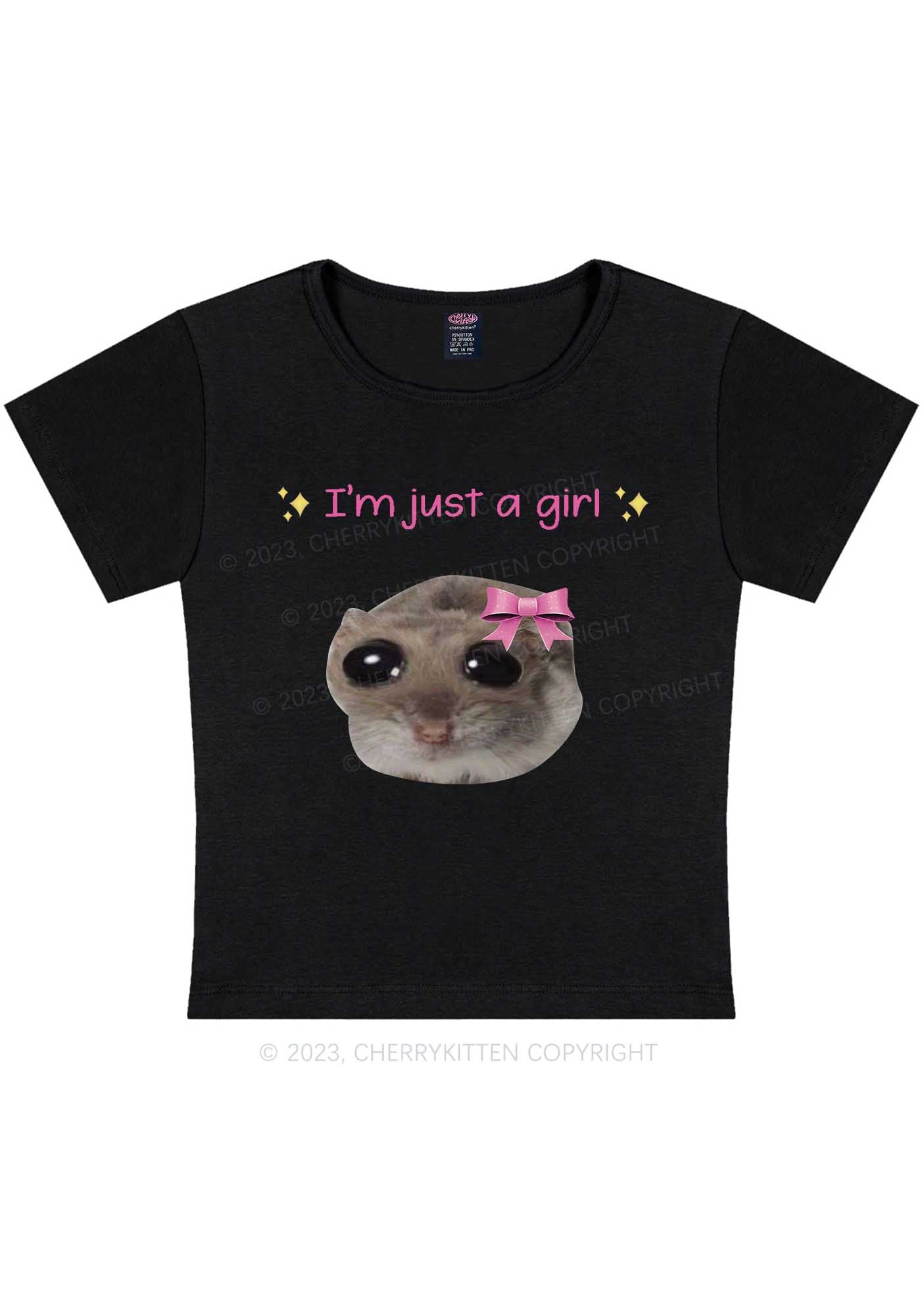 I'm A Girl Y2K Baby Tee Cherrykitten