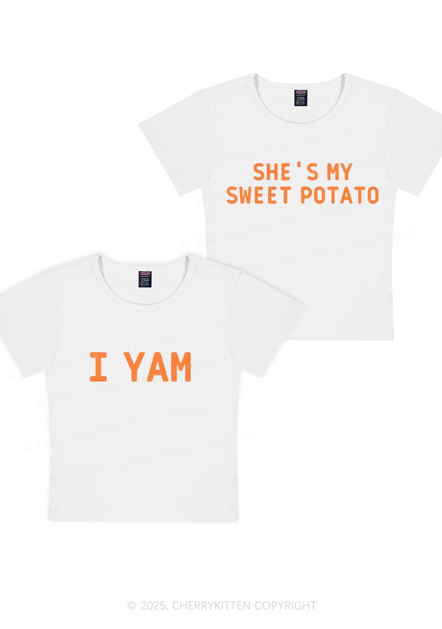 Shes My Sweet Potato Y2K Valentine's Day Baby Tee Cherrykitten