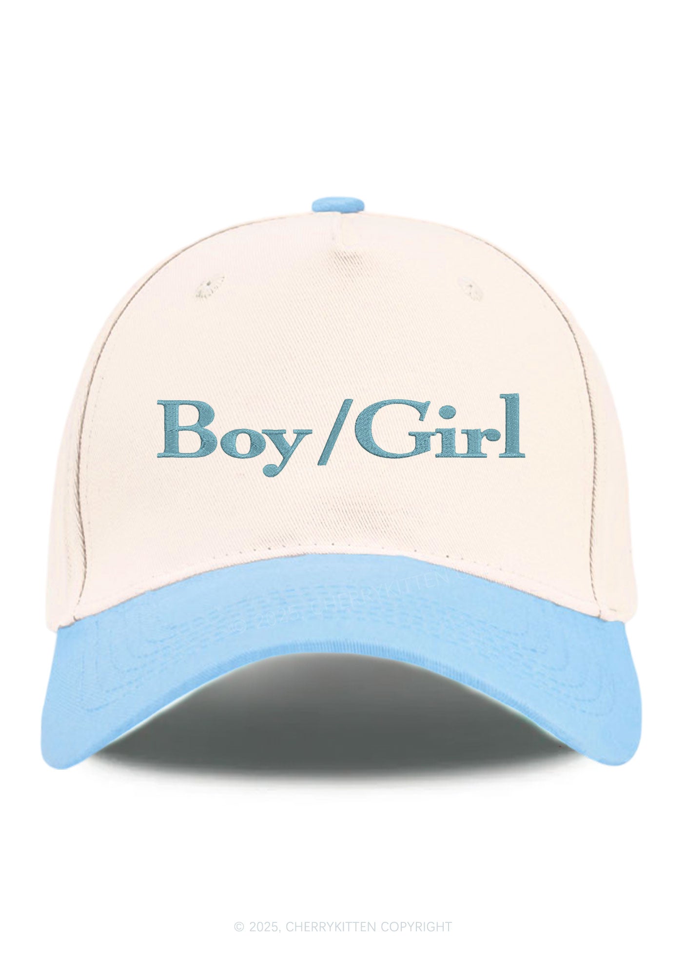 Embroidered Boy Or Girl Pride Y2K Color Block Baseball Cap Cherrykitten