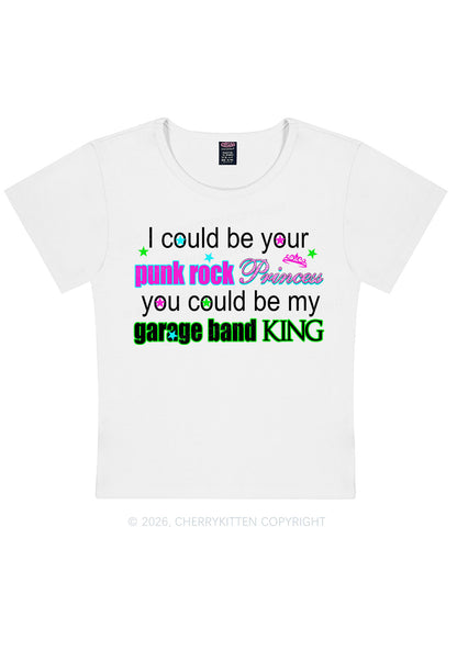 Punk Rock Princess Y2K Baby Tee Cherrykitten