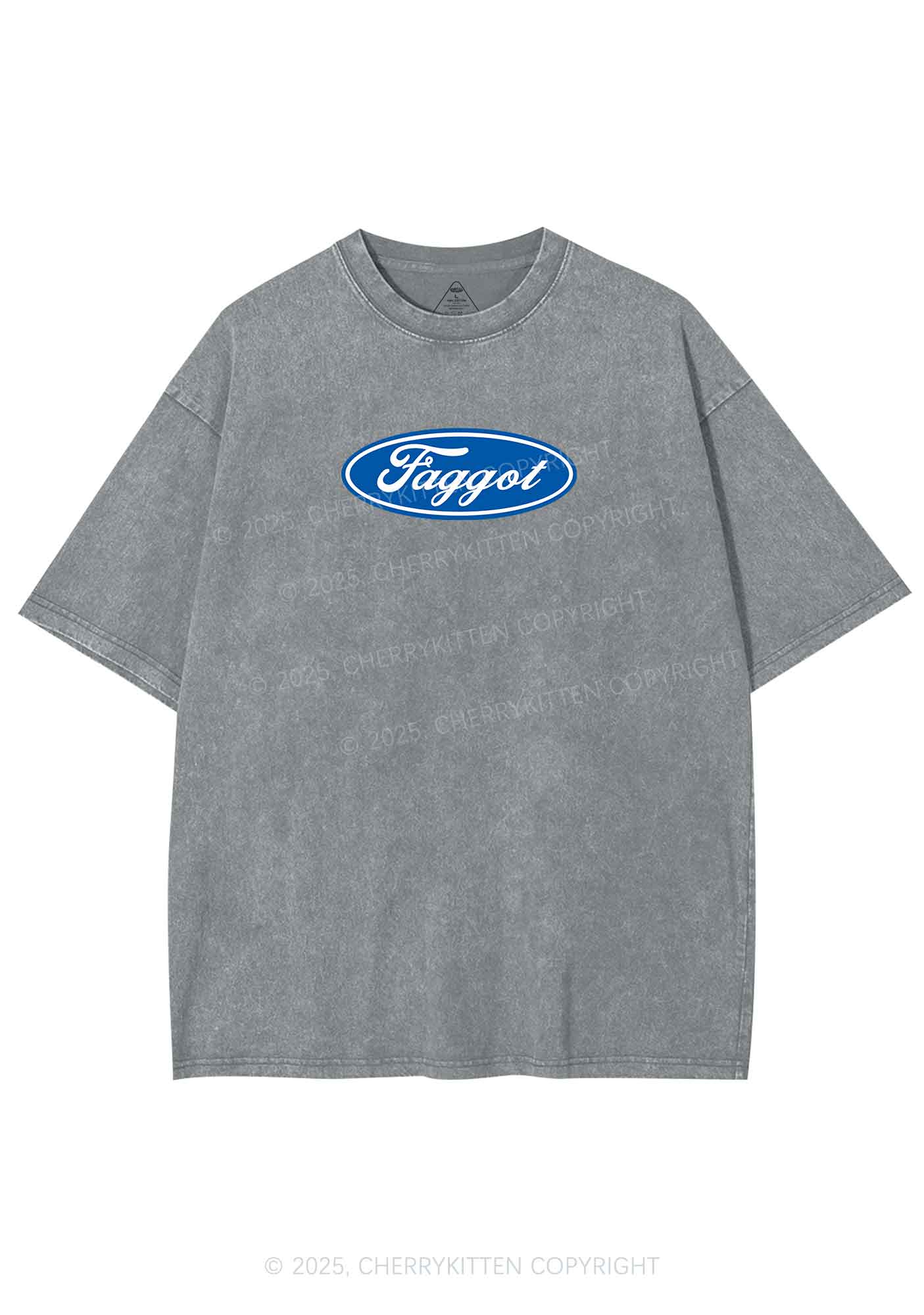 Faggot Pride Y2K Shirts Washed Tee Cherrykitten