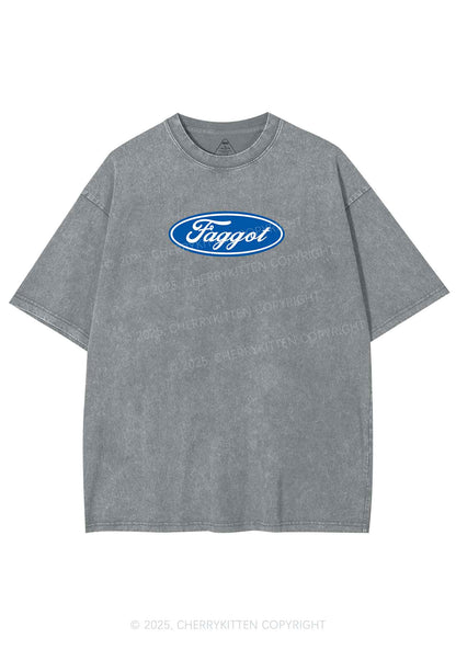 Faggot Pride Y2K Shirts Washed Tee Cherrykitten