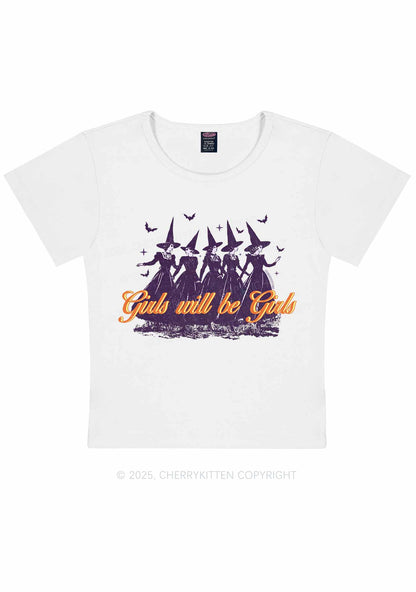 Halloween Witches Will Be Witches Y2K Baby Tee Cherrykitten