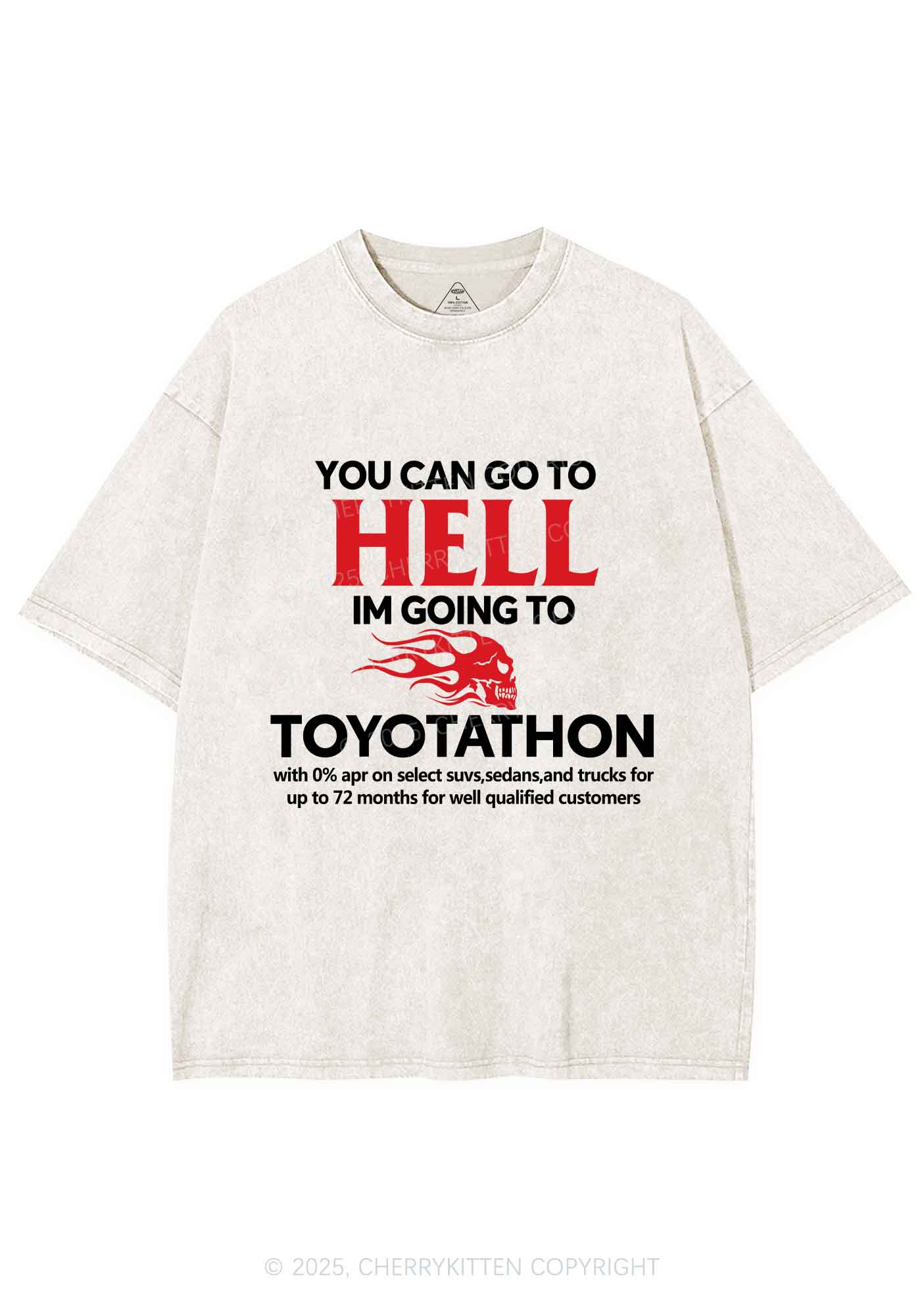You Can Go Hell Y2K Shirts Washed Tee Cherrykitten