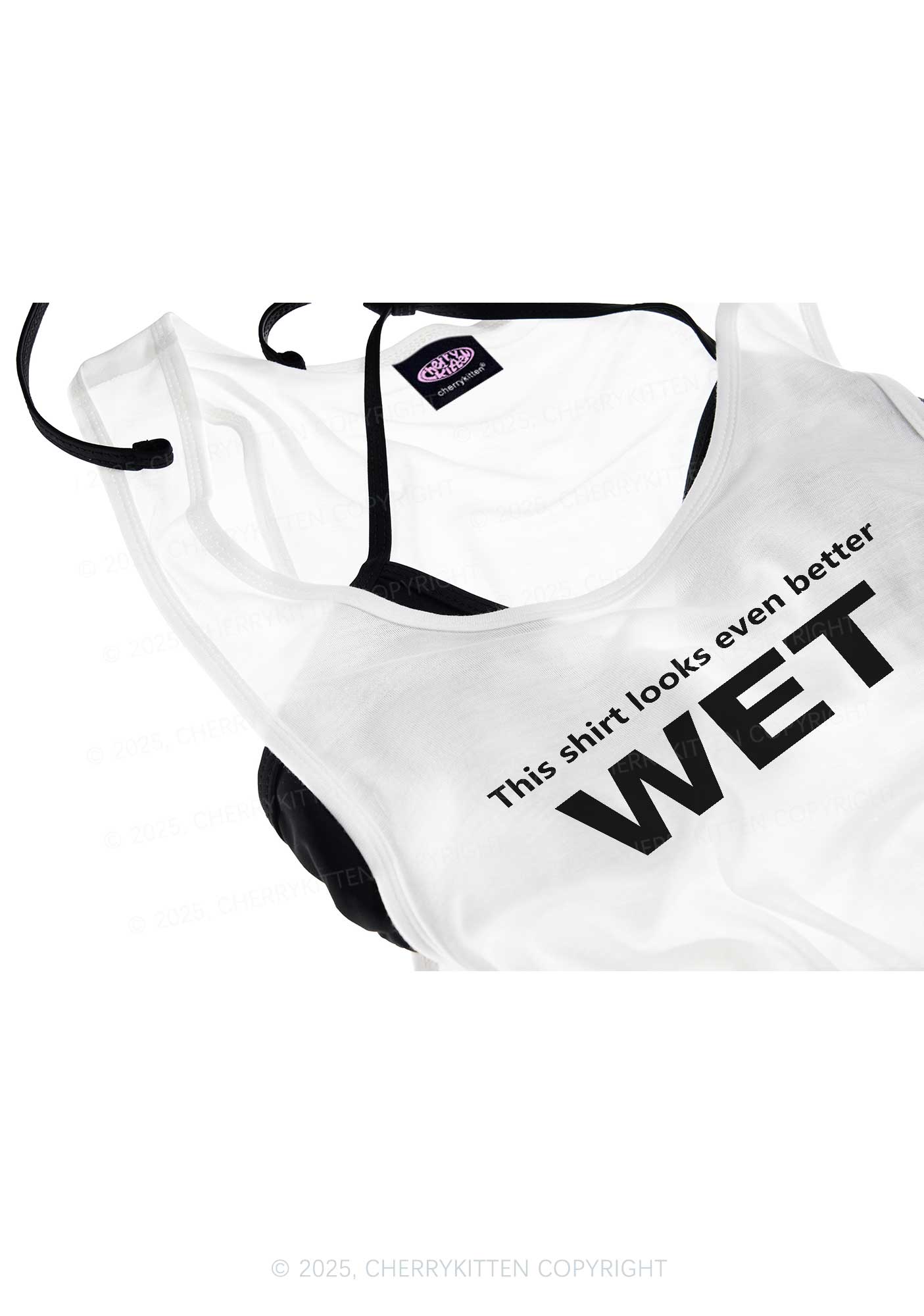This Shirt Looks Better Wet Y2K Sheer Boyfriend Tank Cherrykitten