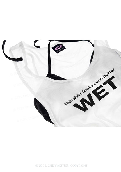 This Shirt Looks Better Wet Y2K Sheer Boyfriend Tank Cherrykitten