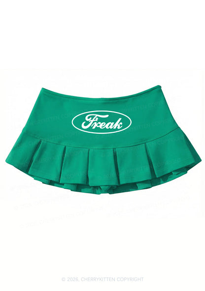Oval Freak Y2K Mini Pleated Skirts Cherrykitten