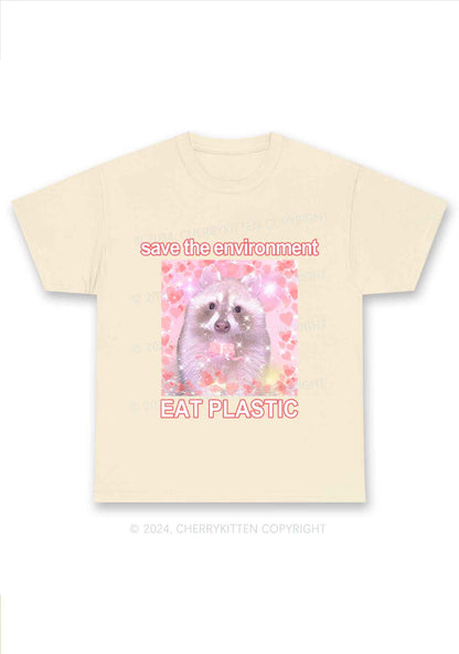 Save The Environment Y2K Chunky Shirt Cherrykitten