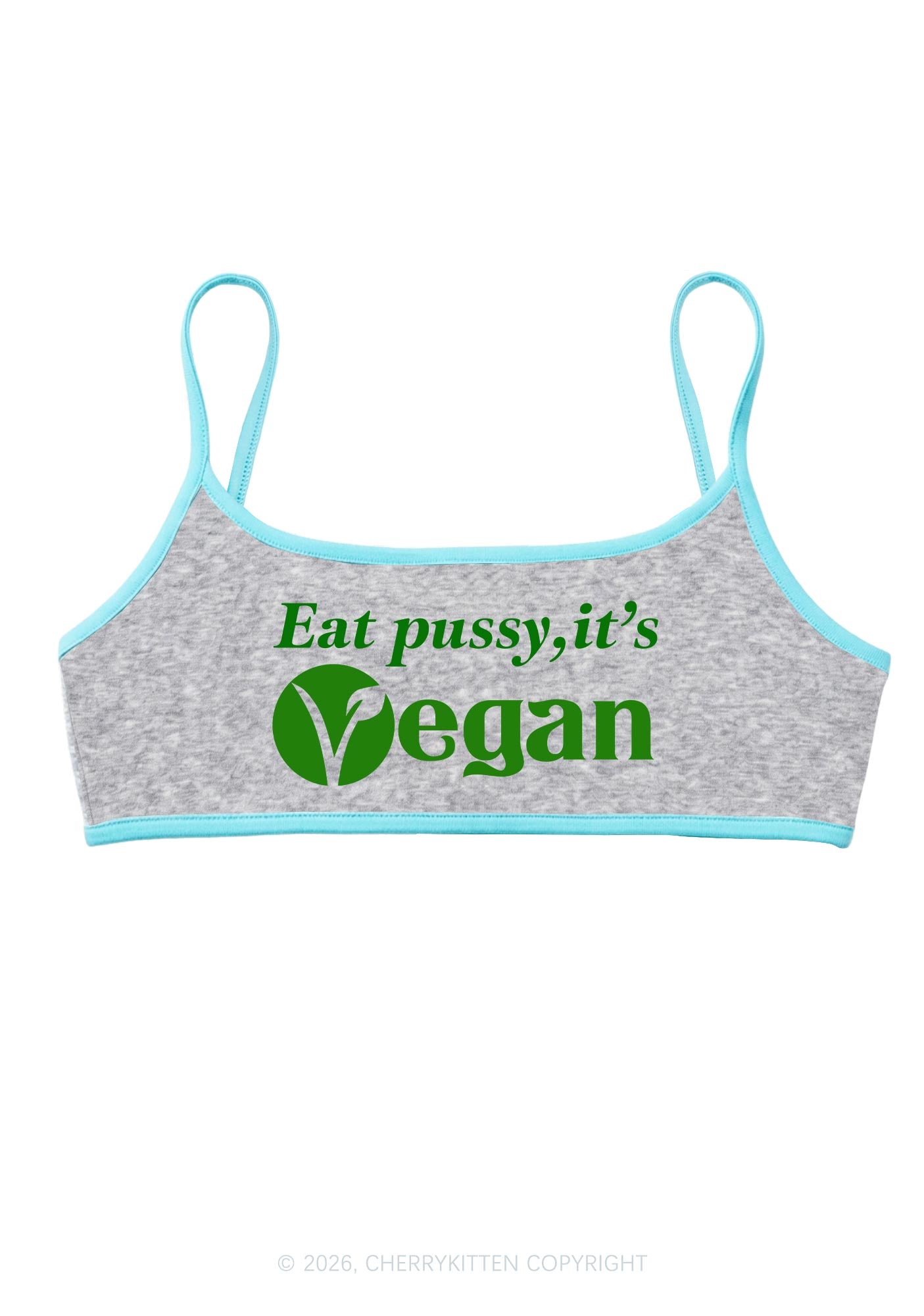 Eat Puxxy Its Vegan Y2K Super Crop Cami Cherrykitten