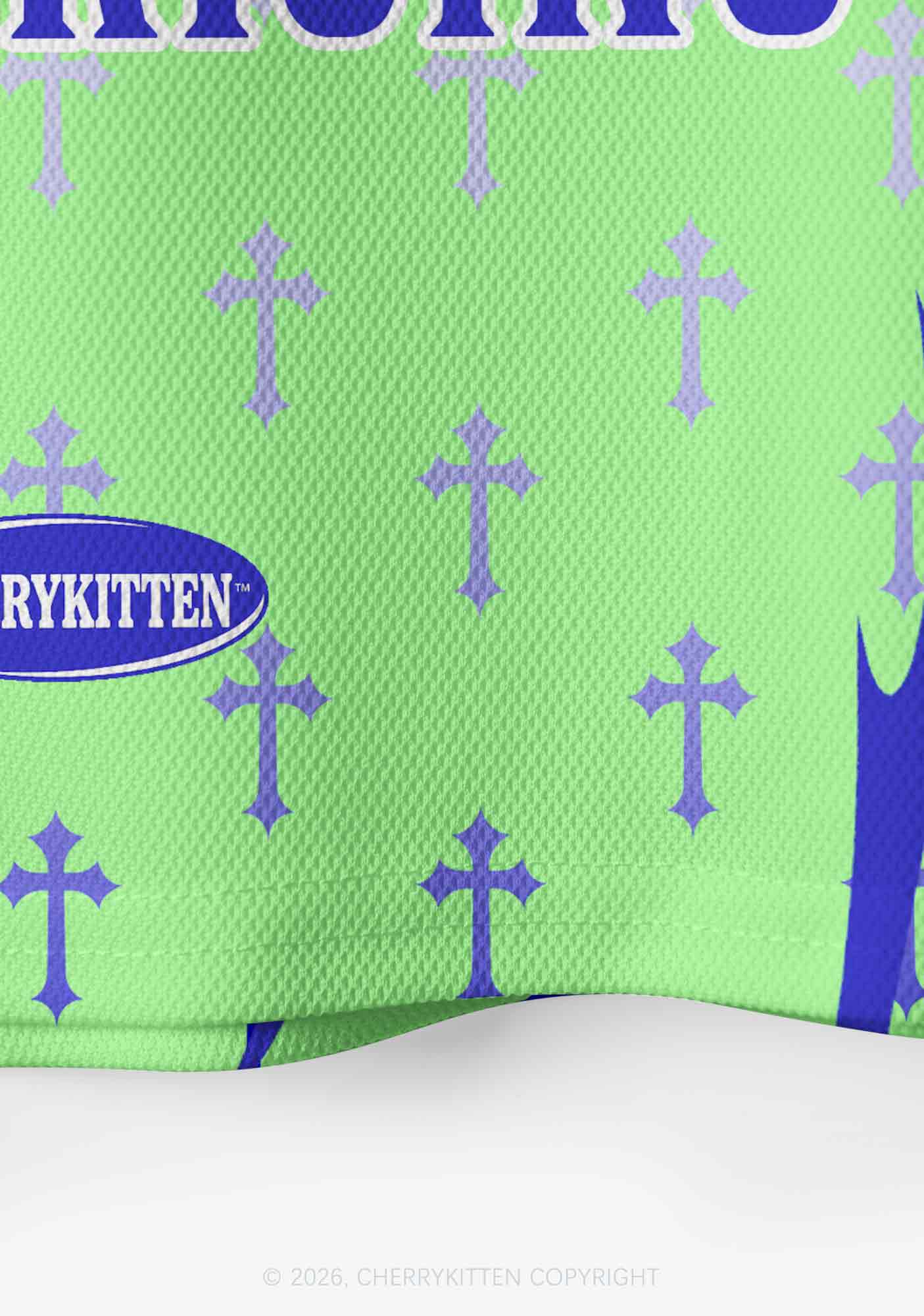 Cxxt Sun Moon Rising Y2K Crop Sport Jersey Shirts Cherrykitten