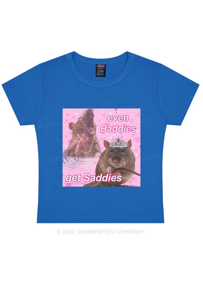 Rat Princess Get Saddies Y2K Baby Tee Cherrykitten