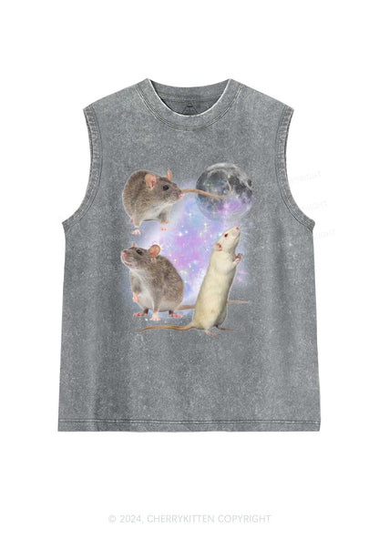Three Rats Moon Y2K Washed Tank Cherrykitten