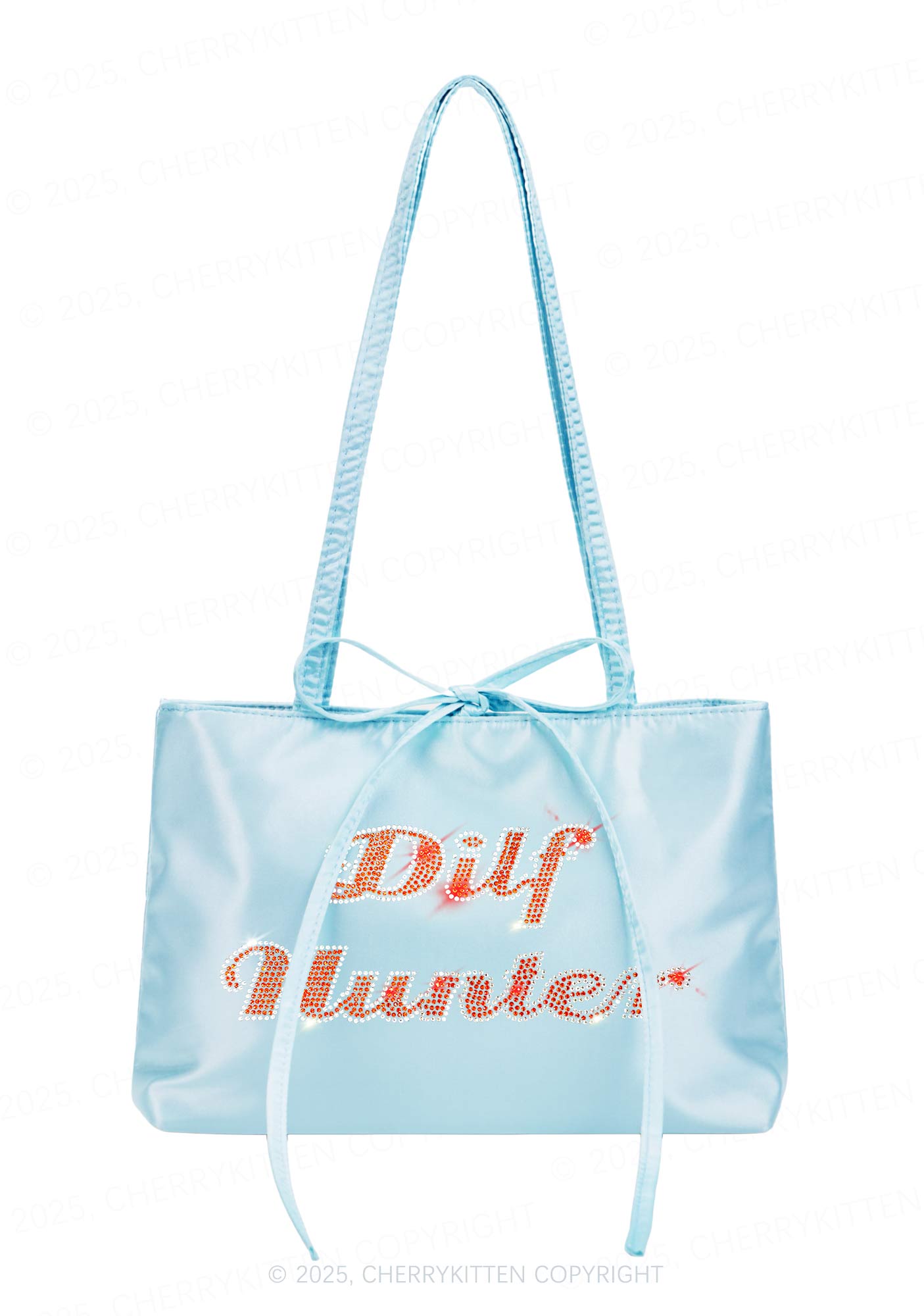 Rhinestone Green Hunter Y2K Satin Bags Cherrykitten