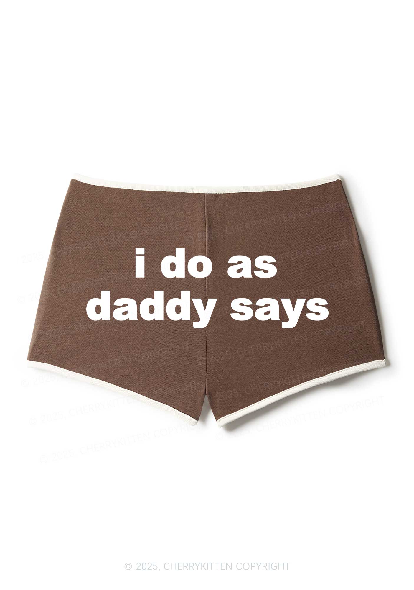 I Do As Daddy Says Y2K Booty Shorts Cherrykitten