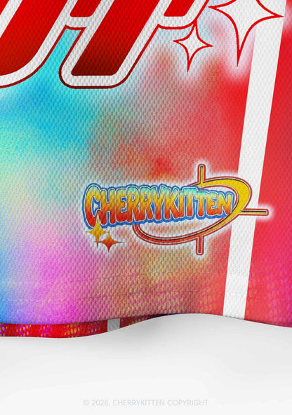 Rave Slxt Tie Dye Y2K Crop Sport Jersey Shirts Cherrykitten