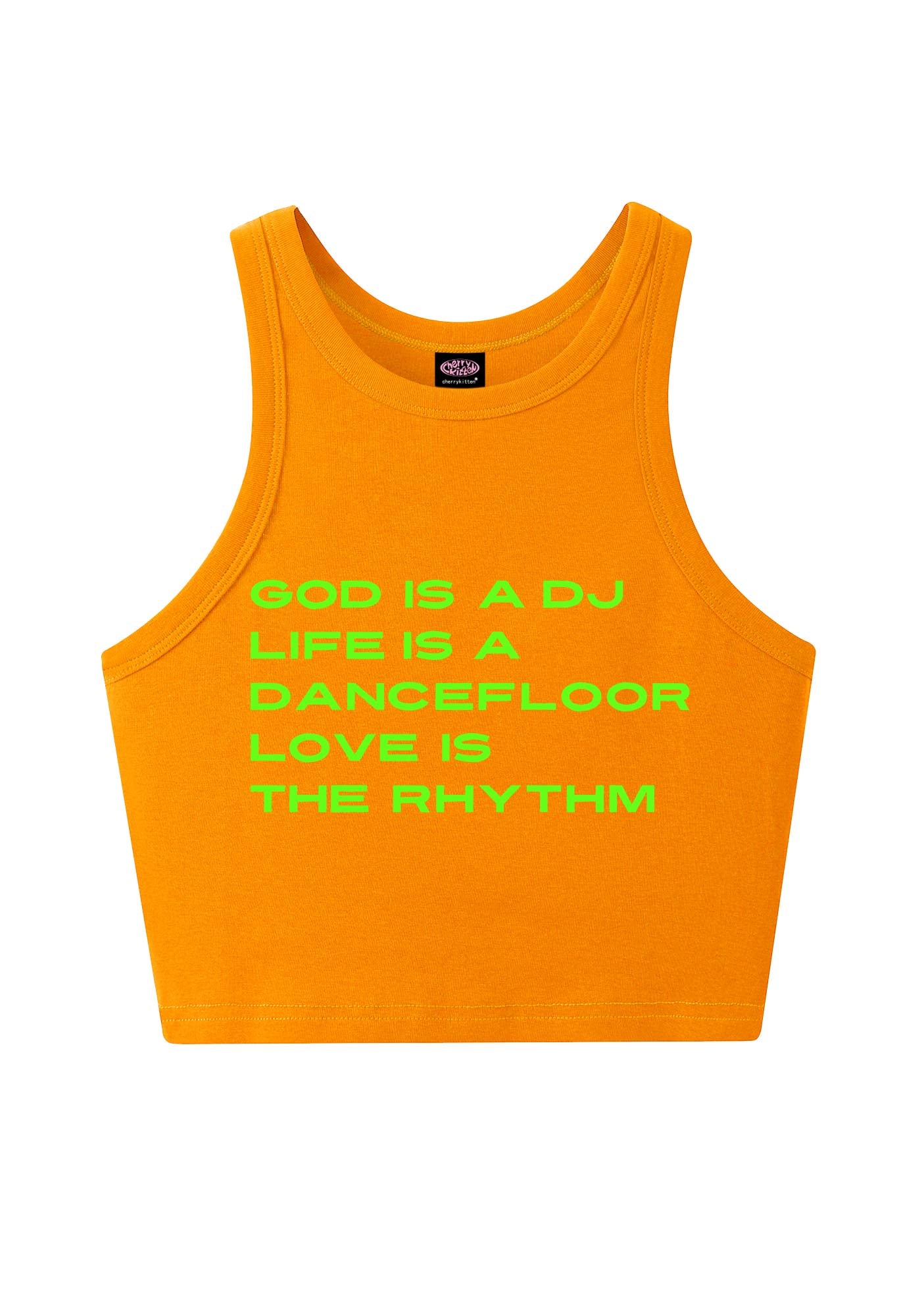 Love Is The Rhythm Y2K Crop Tank Top Cherrykitten