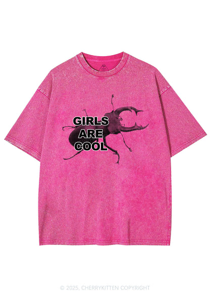 Beetle Girls Are Cool Y2K Shirts Washed Tee Cherrykitten