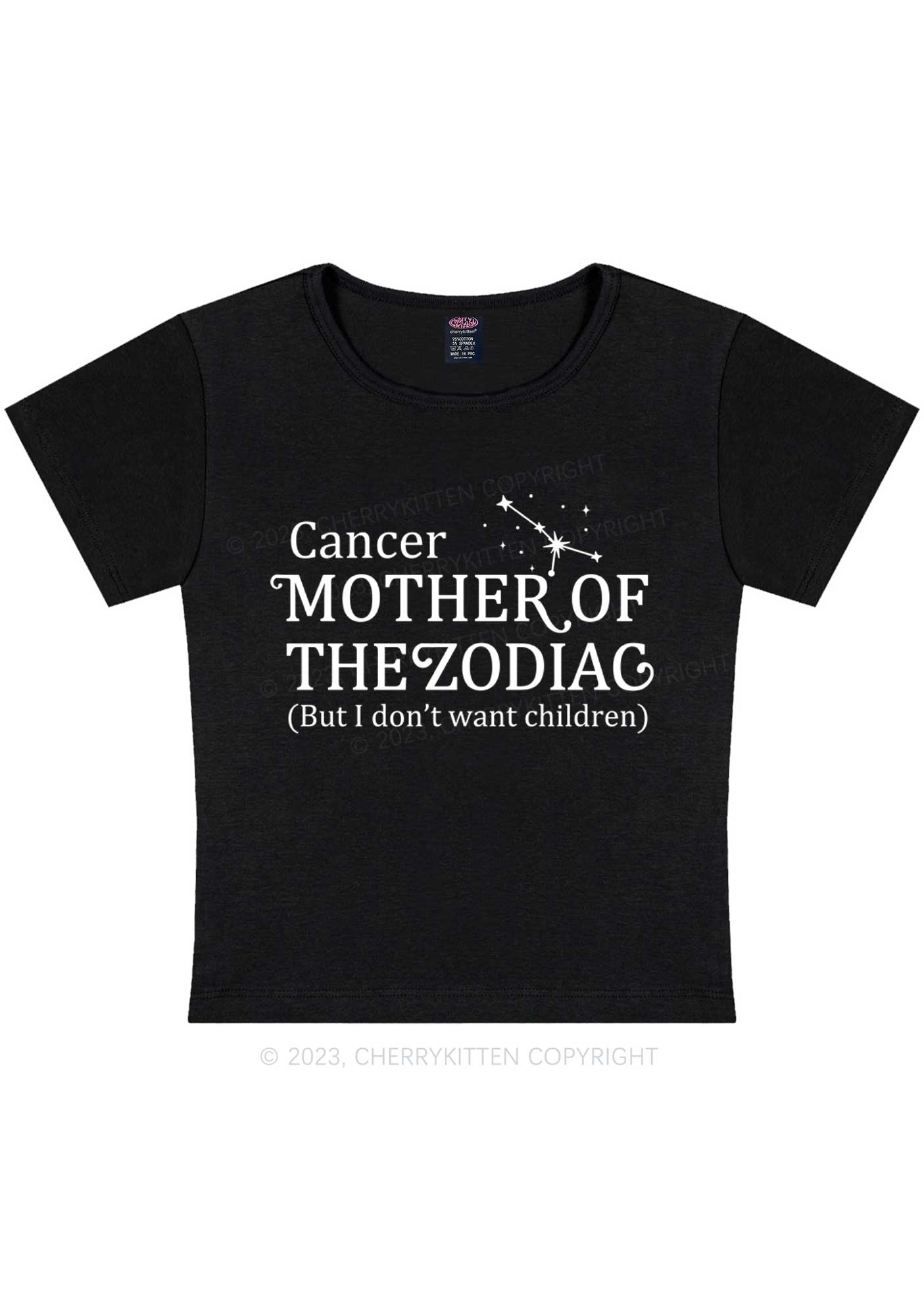 Mother Of The Zodiac Y2K Baby Tee Cherrykitten