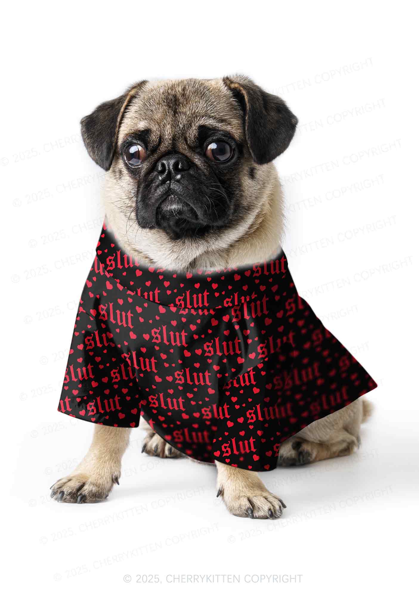 Black Slxt Y2K Pet Shirts Cherrykitten