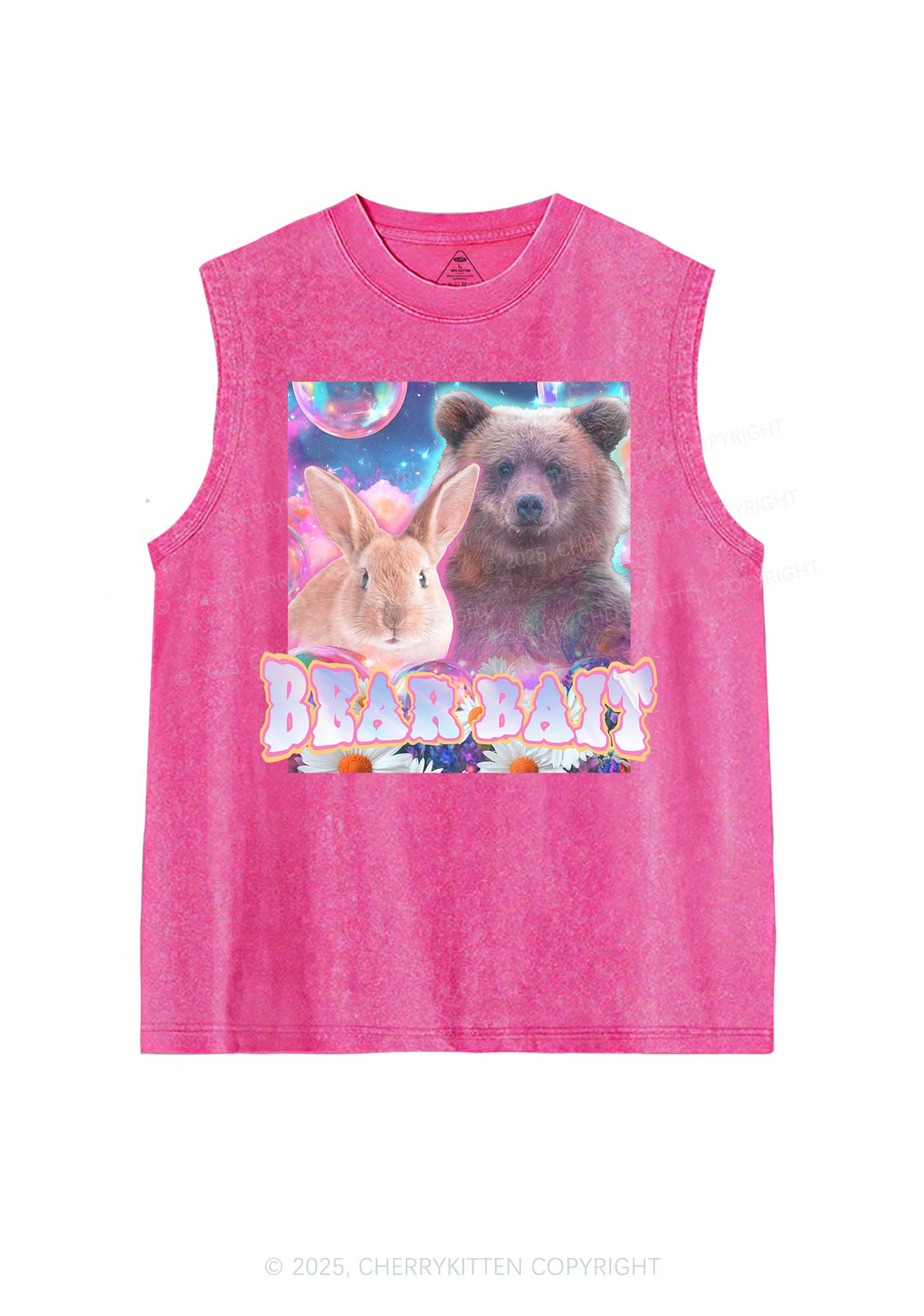Bear Bait Pride Y2K Washed Muscle Tank Cherrykitten