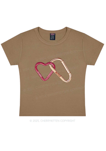 Femme Butch Y2K Baby Tee Cherrykitten